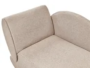 Left-Hand Chaise Longue MERI with Storage Faux Linen Light Brown_937724