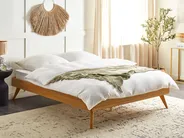 Bed without Headboard BERRIC 160 x 200 cm (EU King Size) Natural Ash Wood_912534