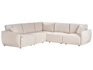 Modulär hörnsoffa 5-sits MESNALI Bouclé Off-White Vänstervänd_1046609