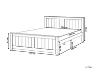 Bed Pine Wood SABRAN 120 x 200 cm (EU Small Double) White_1060875
