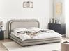 Bed Faux Linen LAVARDENS 180 x 200 cm (EU Super King) Taupe