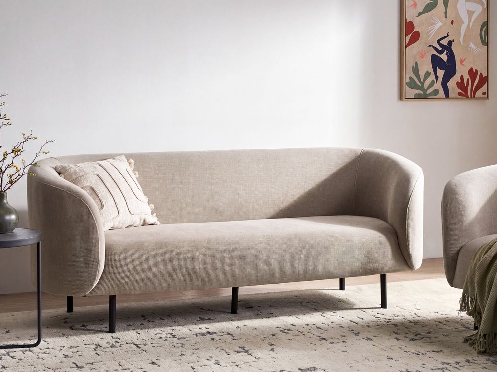 Sofa 3 Seater LOEN Fabric Taupe