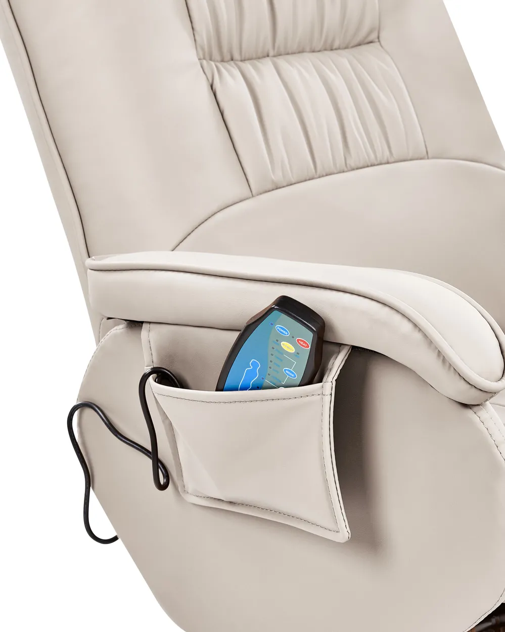 Massage Chair RELAXPRO with Footstool Faux Leather Light Beige_1014383