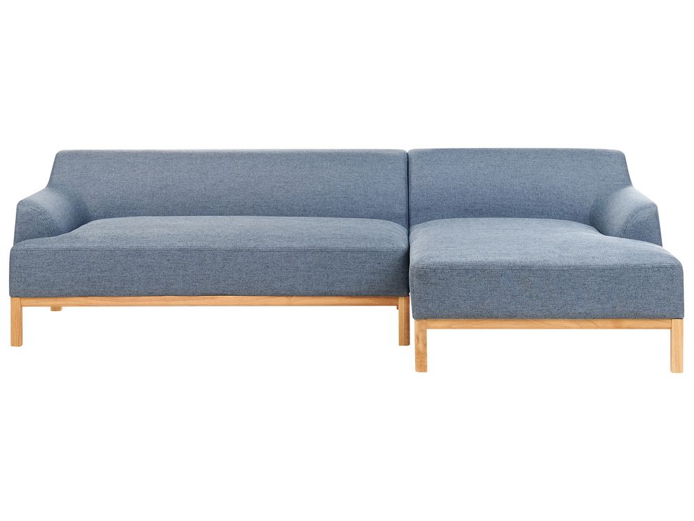 Corner Sofa SOSJO Fabric Blue Left Hand