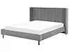 Bed Velvet VILLETTE 180 x 200 cm (EU Super King) Grey