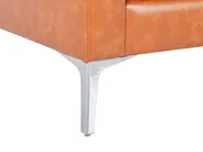 Soffa 3-sits GAVLE Konstläder Guldbrun_813738