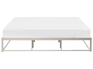 Bed without Headboard Metal VIRY 180 x 200 cm (EU Super King) Light Beige_1073037