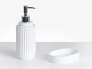Set med badrumstillbehör i 5 delar HUARMEY Vit_996738