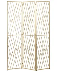 3 Panel Room Divider ASOLO 117 cm 170 cm Gold_936160