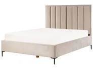 Säng med förvaring SEZANNE Sammet Taupe 160 x 200 cm_916830