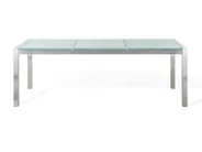 Trädgårdsmatgrupp 8-sits GROSSETO Krackelerat glas Transparent/ Beige_1025603