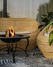Garden Sofa Set 4 Seater MAIORI Rattan Natural_937833