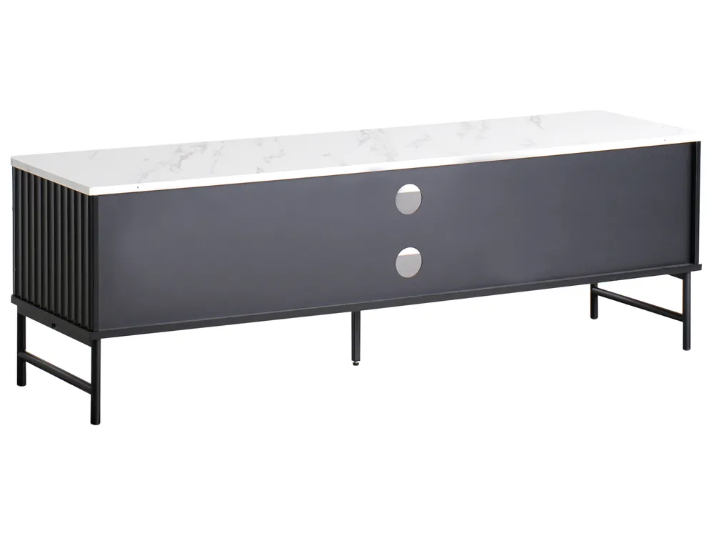 TV Stand GLASTONBURY Marble/ Black_972580