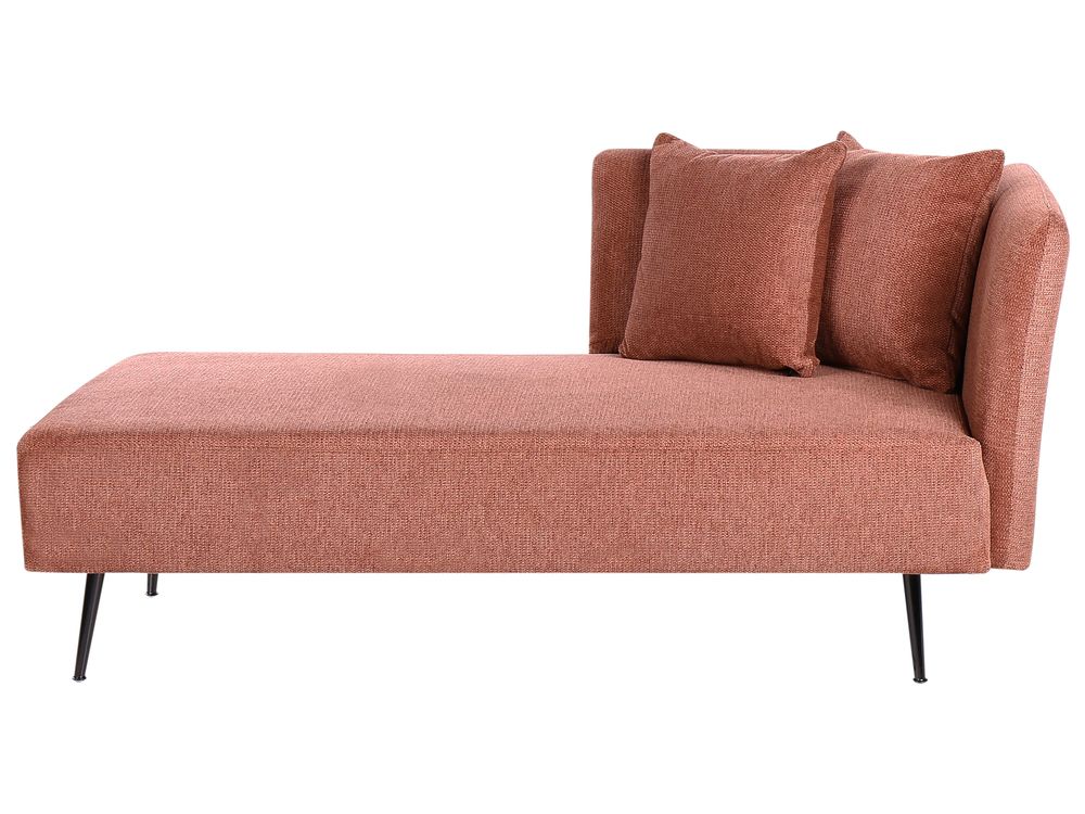 Right-Hand Chaise Longue RIOM Fabric Red