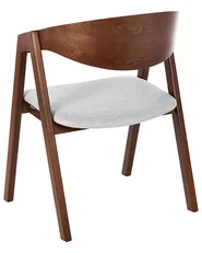 Set of 2 Dining Chairs YUBA Wood Light Grey_837222