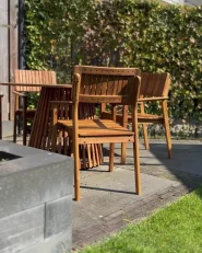 Set of 4 Garden Chairs AGELLO Acacia Wood Brown_1170230