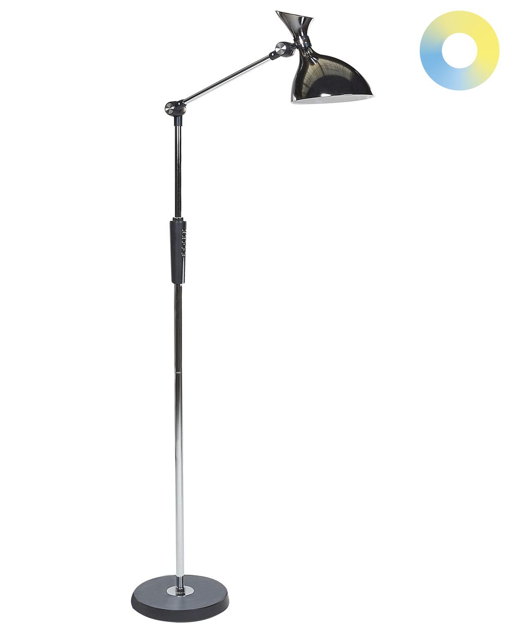 LED-lattiavalaisin ANDROMEDA himmennettävä Metalli Hopea