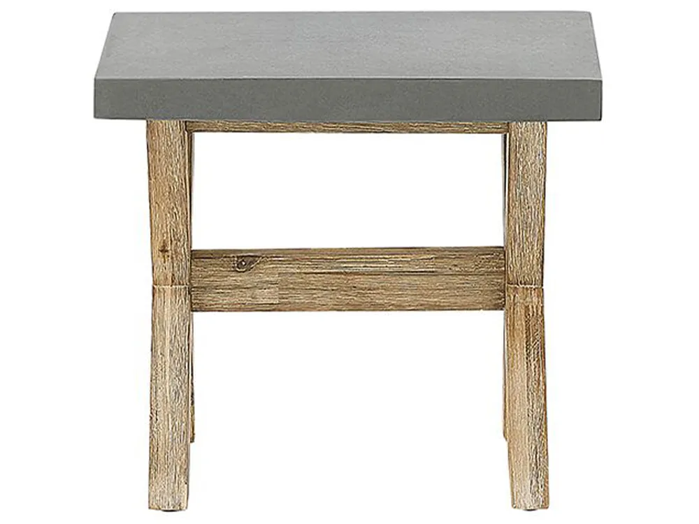 Garden Dining Set with Stools 6 Seater OLBIA Concrete Grey_771463