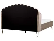 Bed Velvet AMBILLOU 160 x 200 cm (EU King Size) Taupe_902475