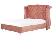 Bed Velvet AYETTE 160 x 200 cm (EU King Size) Pink_832184