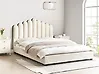 Säng med lamellram Sammet VINCENNES 140 x 200 cm Off-White