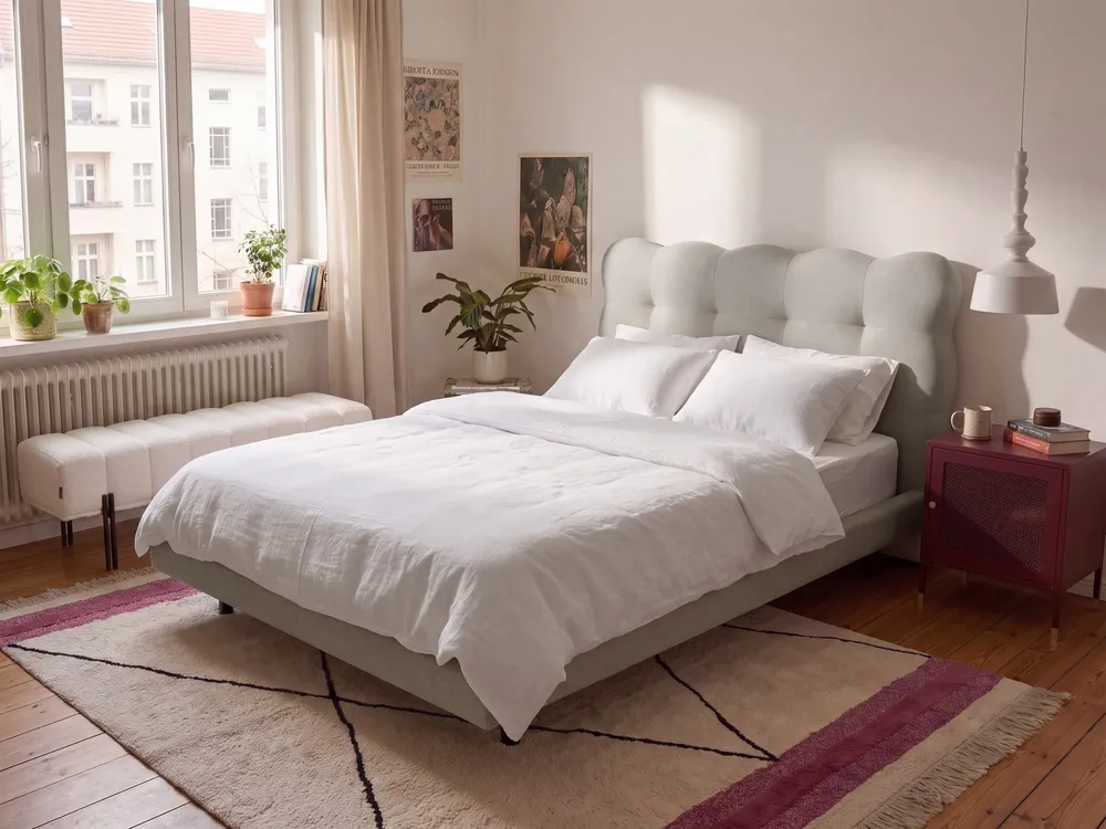 Bed Fabric SOULISSE 120 x 200 cm (EU Small Double) Beige
