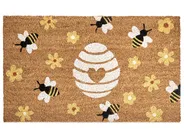 Doormat KIGALIK Natural 50 x 80 cm Bee Flower Coir_1050407