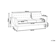Sofa 3 Seater MOTALA Fabric Light Beige_929509