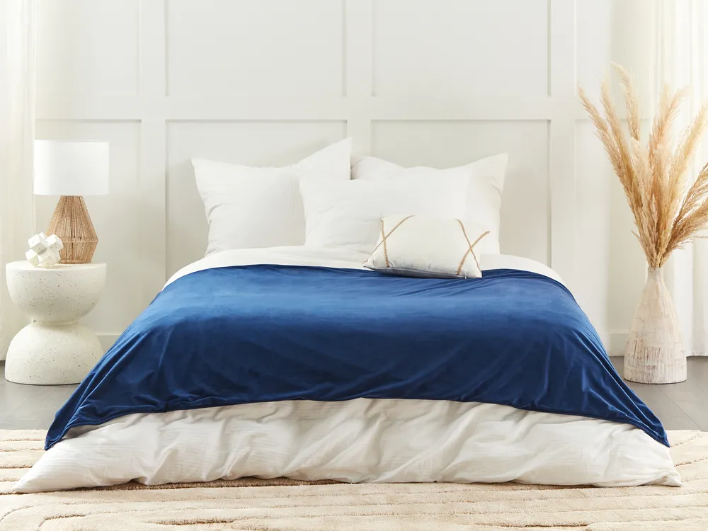 Weighted Blanket Cover 1000 RHEA 135 x 200 cm Navy Blue