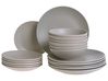 Set of 18 Dinnerware VIVANI Stoneware Grey