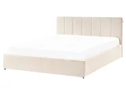 Ottoman Bed DREUX Velvet Light Beige 160 x 200 cm (EU King Size)_1012269