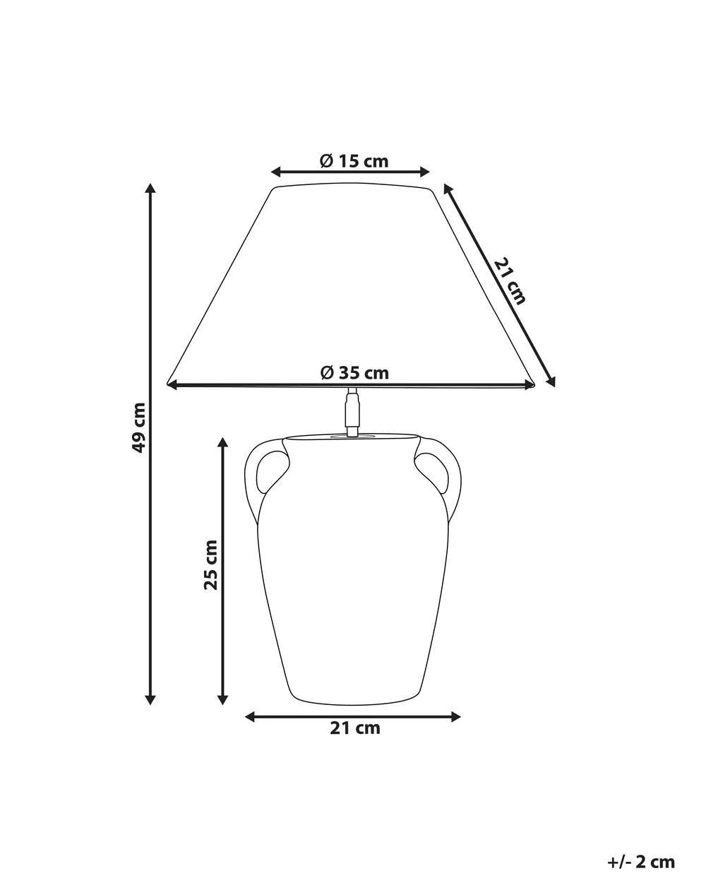 Bordslampa AGEFET Keramik Grå_898019