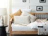 Set of 2 Decorative Cushions SASSAFRAS 30 x 45 cm Linen Off-White Solid