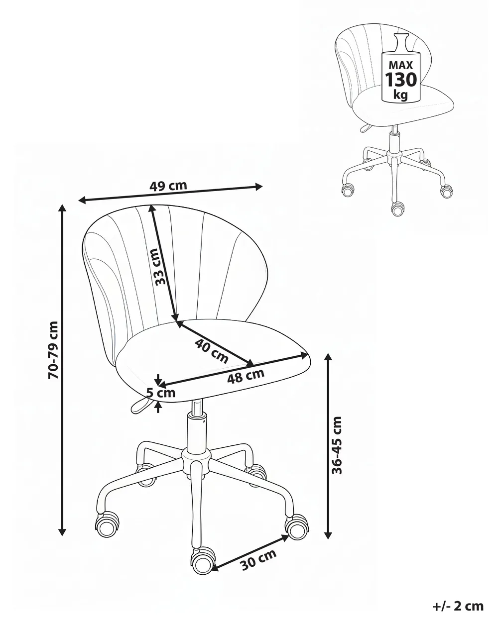 Desk Chair CHEERFUL Velvet Light Blue_1024960