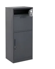Parcel And Letter Box CISTERNINO 53 cm 39 cm Metal Graphite Grey_1149757