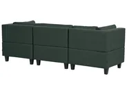 Modular Sofa 3 Seater UNSTAD Fabric Dark Green_893362