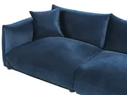 Soffa 3-sits LUVOS Sammet Mörkblå_970587