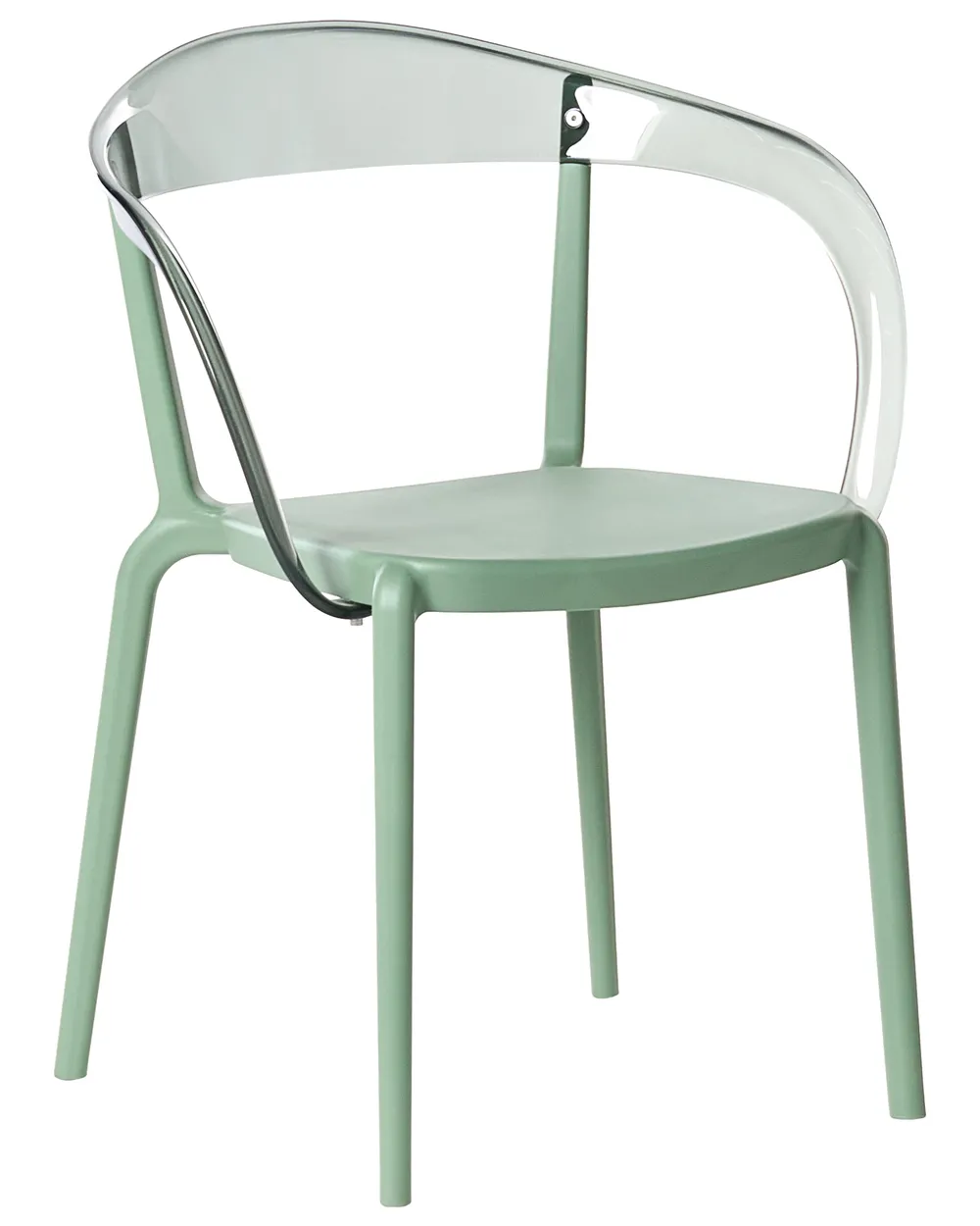 Set of 4 Garden Chairs MALEVIZI Stacking Green_1043517