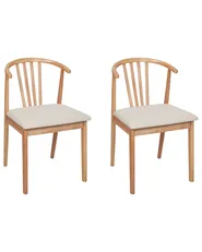 Ruokatuolisetti 2 kpl CRAIG puu Vaaleanruskea/beige_926557