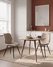 Ruokatuolisetti 2 kpl LISLE Kangas Beige_1150869