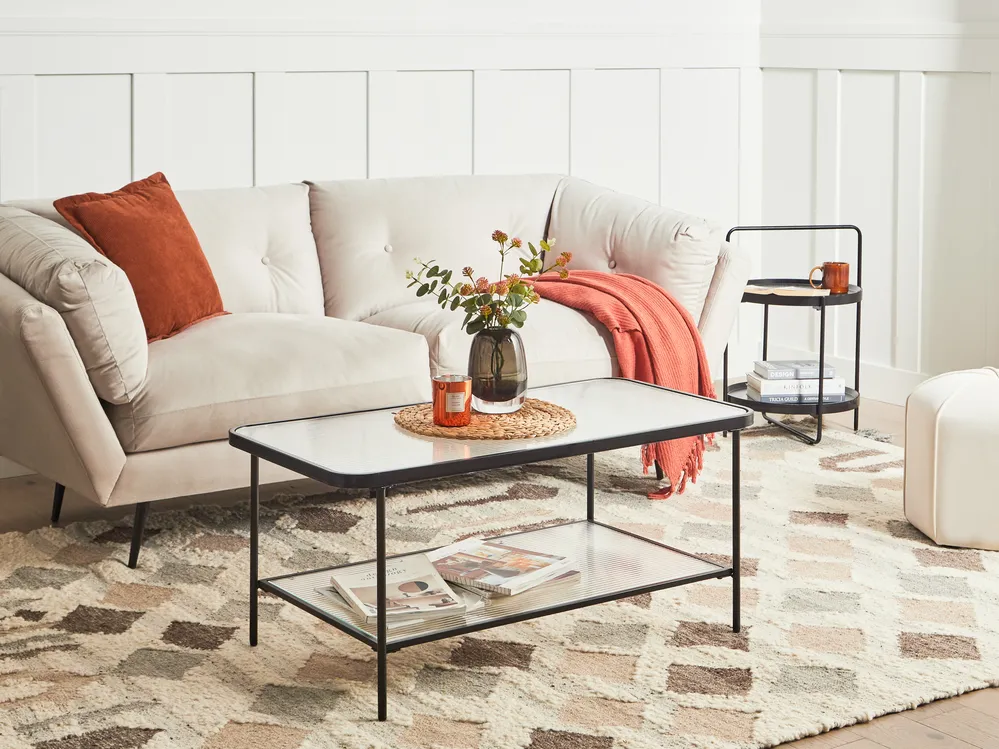 Coffee Table BLAIR Tempered Glass Black