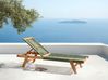Sun Lounger PROSSEDI Reclining Acacia Wood Green