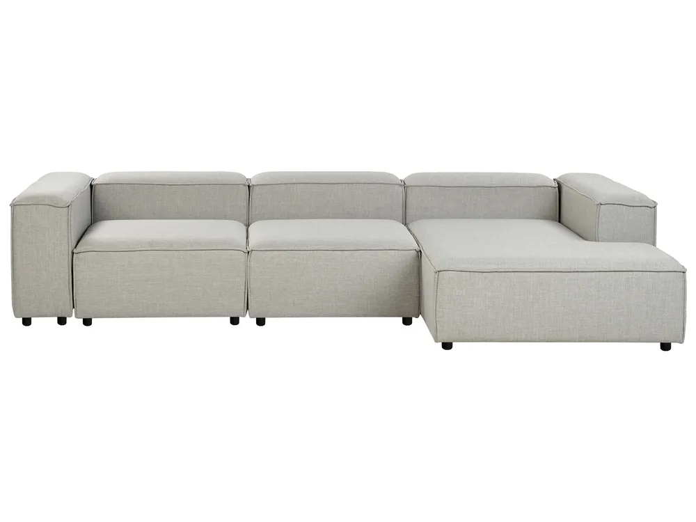 Modular Corner Sofa 4 Seater ARDAL Fabric Light Grey Left Hand