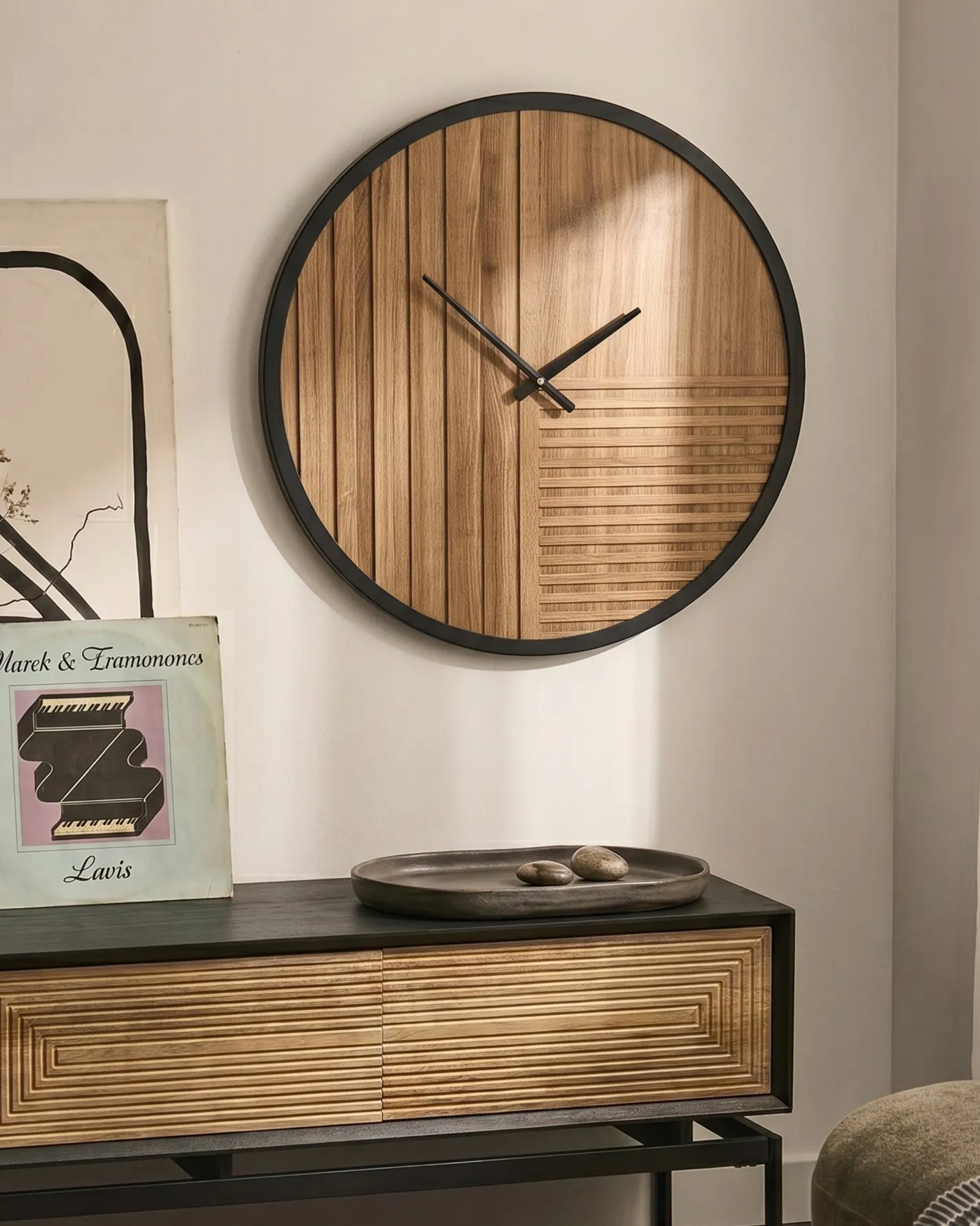 Wall Clock DURTAL 60 cm Brown_1146657