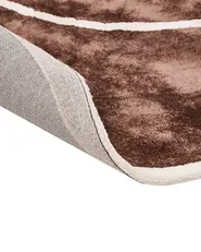 Rug KANRACH Brown 200 x 200 cm Viscose_1004934
