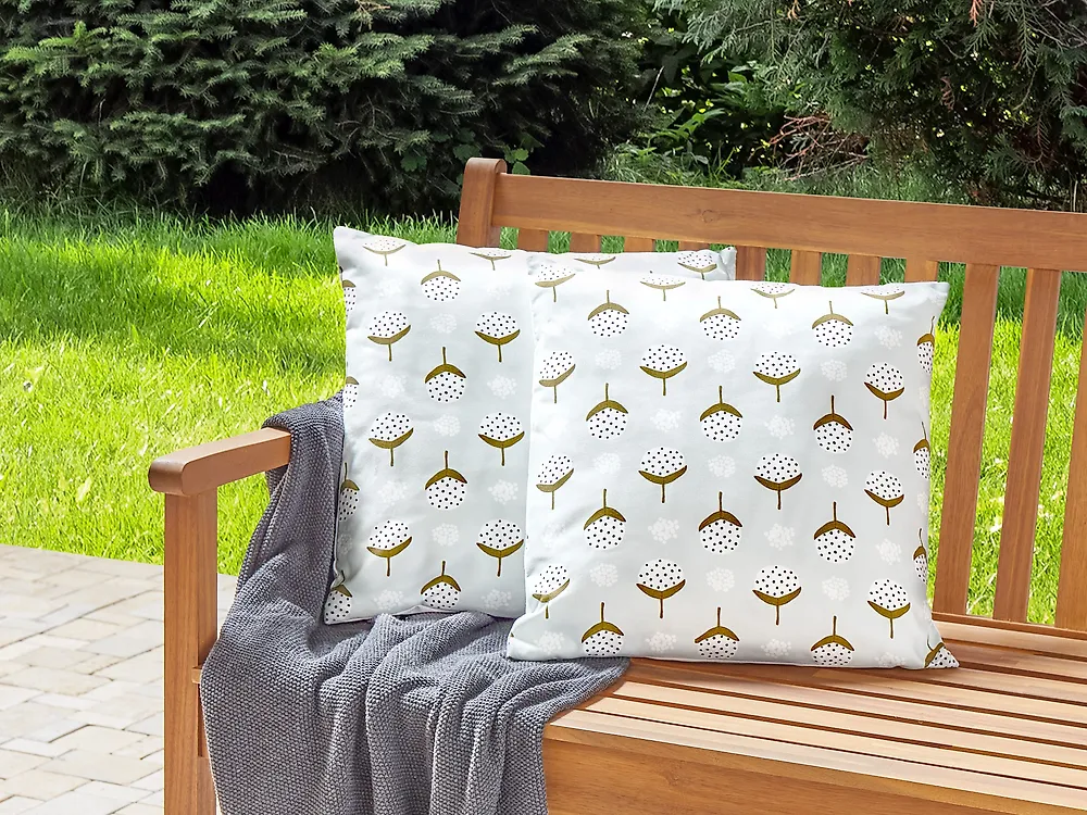 Ulkotyynysetti 2 kpl CUNEO Geometrinen kuvio 45 x 45 cm Vihreä_1183734