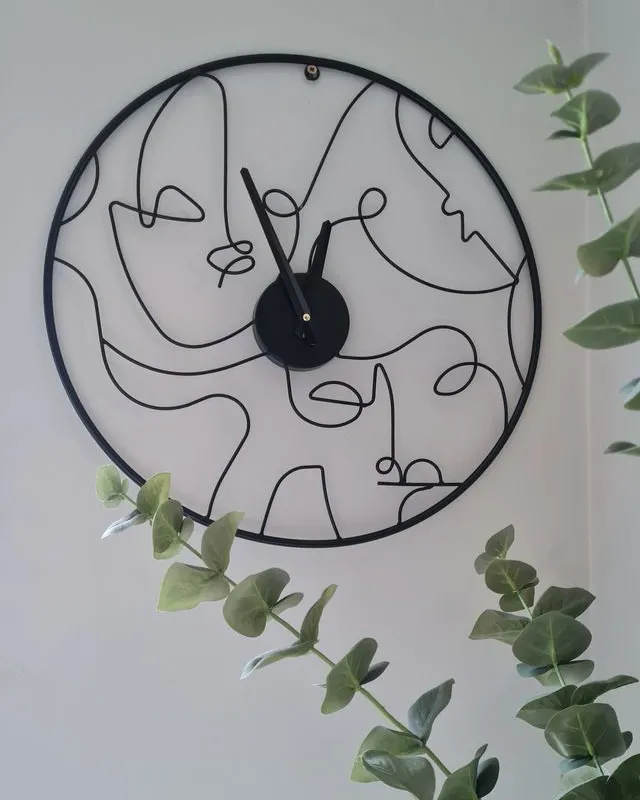 Seinäkello MENTON 50 cm metalli Musta_973452