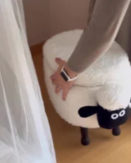 Djurpuff med förvaring SHEEP Får Vit_1001341