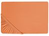 Fitted Sheet JANBU 160 x 200 cm Cotton Orange