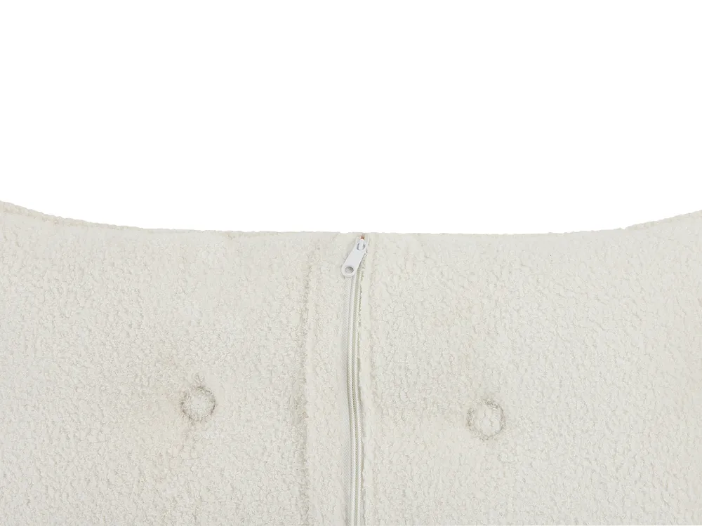 Corner Sofa 3 Seater DOLVA Boucle Off-White Left Hand_946426